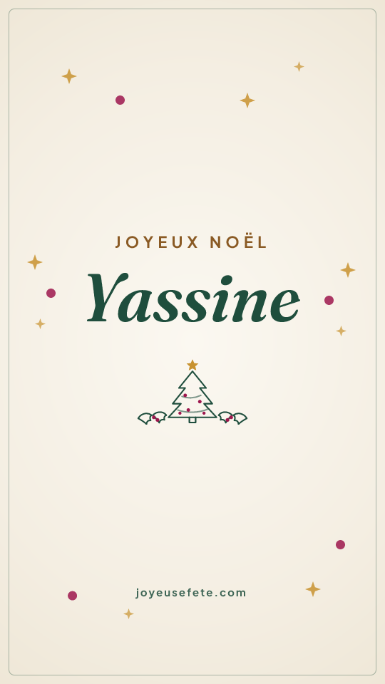 Image « Joyeux Noël Yassine » au format story