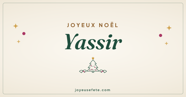 Image « Joyeux Noël Yassir » au format large