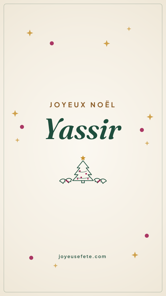 Image « Joyeux Noël Yassir » au format story