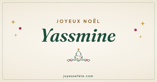 Image « Joyeux Noël Yassmine » au format large