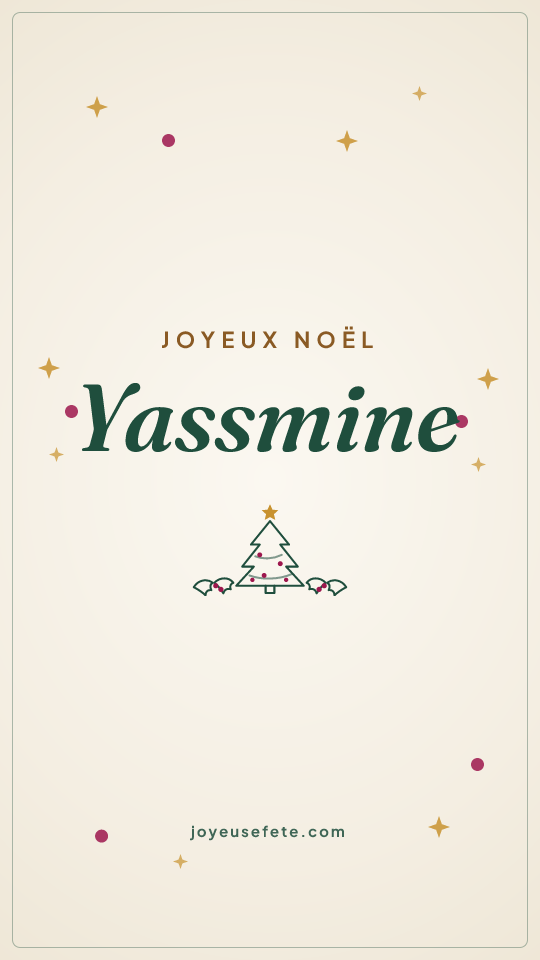Image « Joyeux Noël Yassmine » au format story