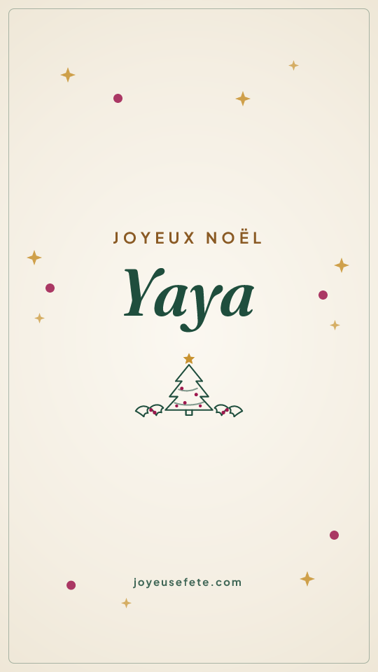 Image « Joyeux Noël Yaya » au format story