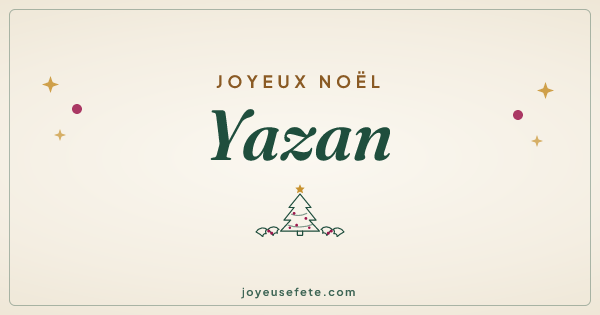 Image « Joyeux Noël Yazan » au format large