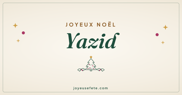 Image « Joyeux Noël Yazid » au format large