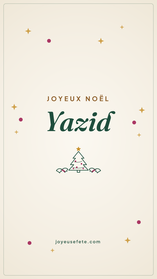 Image « Joyeux Noël Yazid » au format story