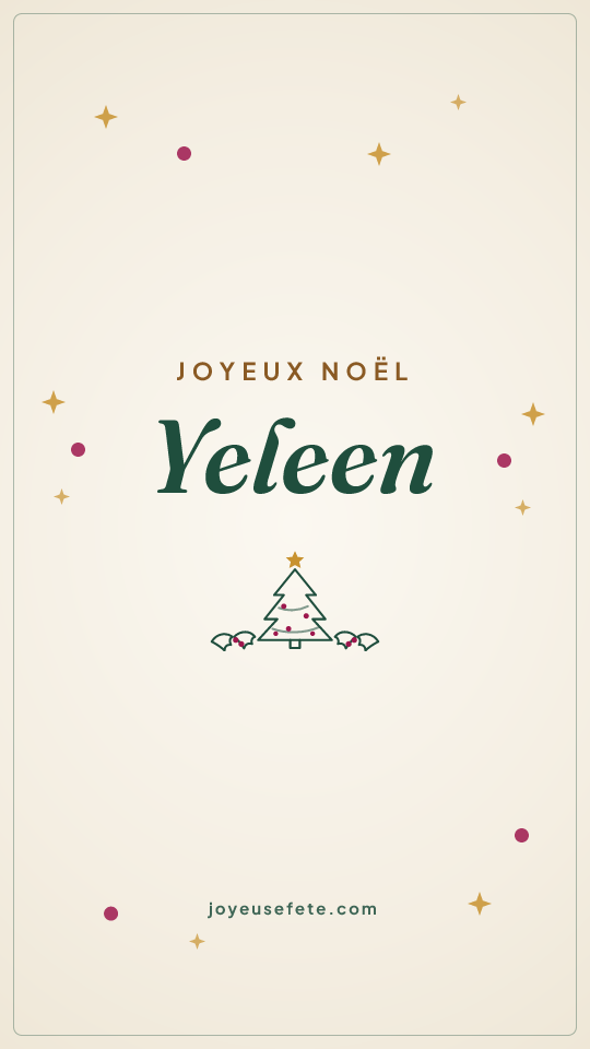 Image « Joyeux Noël Yeleen » au format story