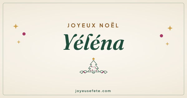 Image « Joyeux Noël Yéléna » au format large