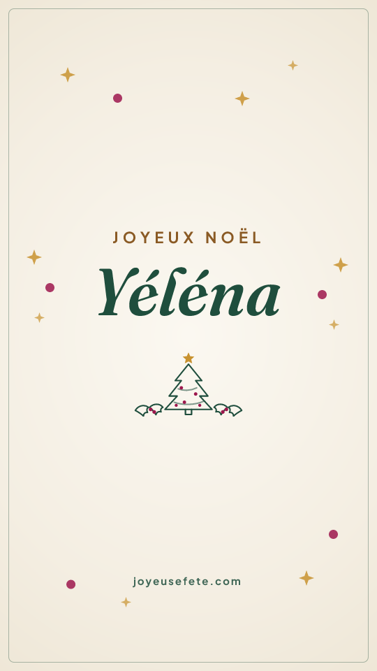 Image « Joyeux Noël Yéléna » au format story