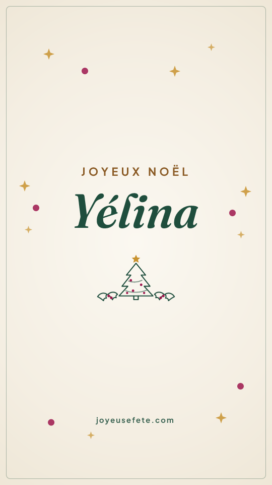 Image « Joyeux Noël Yélina » au format story