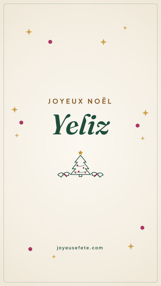 Image « Joyeux Noël Yeliz » au format story