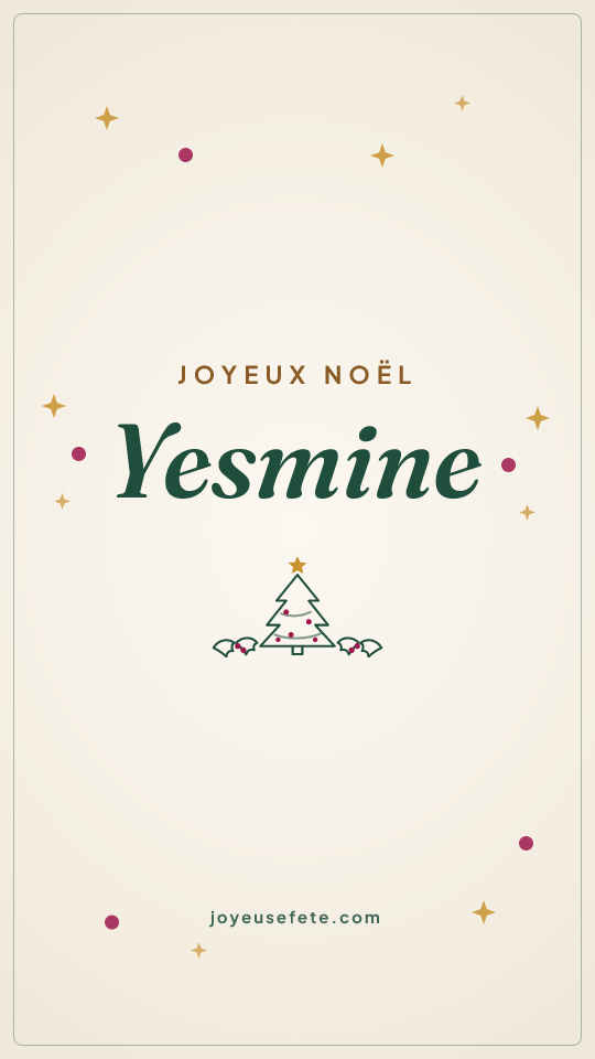 Image « Joyeux Noël Yesmine » au format story