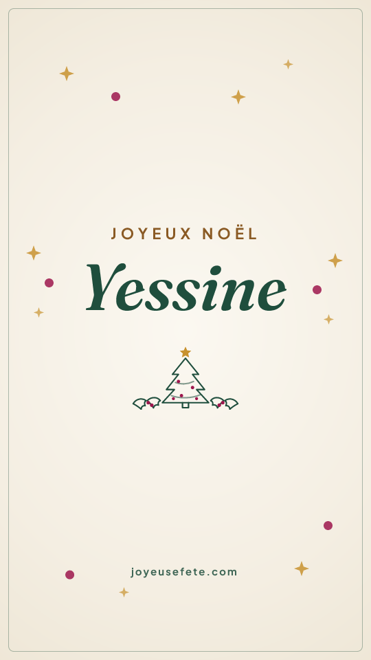 Image « Joyeux Noël Yessine » au format story
