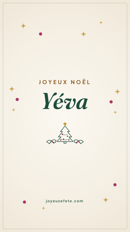 Image « Joyeux Noël Yéva » au format story