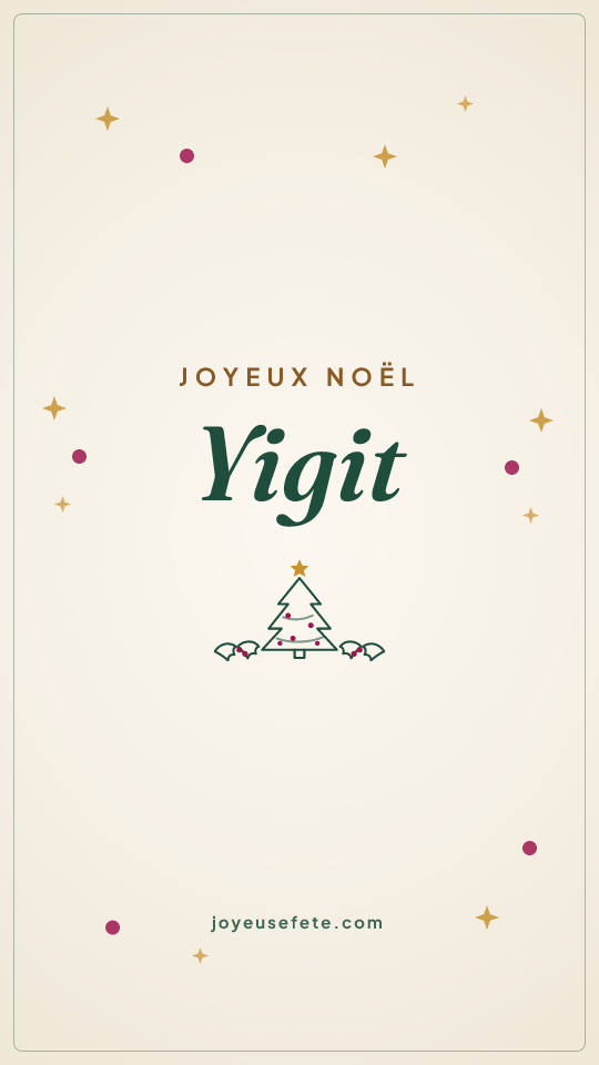 Image « Joyeux Noël Yigit » au format story