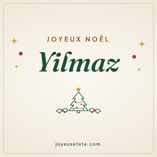 Image carrée « Joyeux Noël Yilmaz » pour WhatsApp