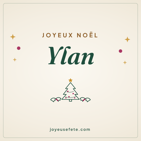 Image carrée « Joyeux Noël Ylan » pour WhatsApp