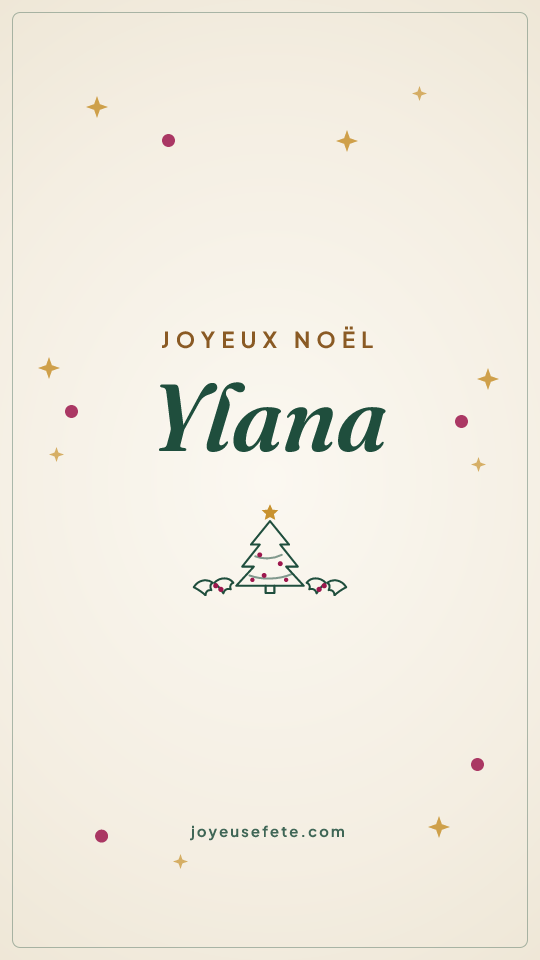 Image « Joyeux Noël Ylana » au format story