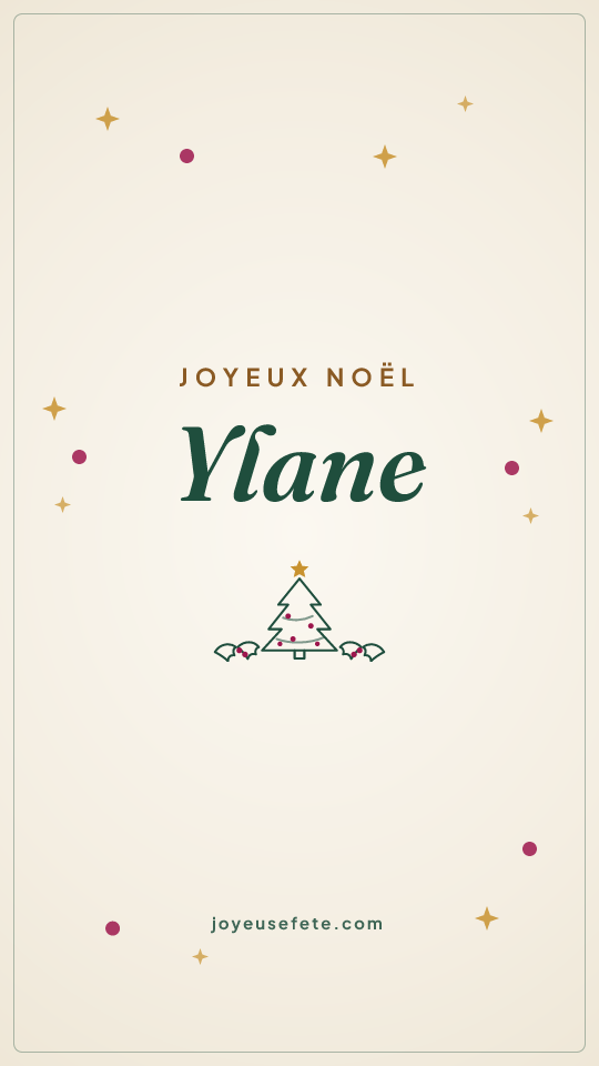 Image « Joyeux Noël Ylane » au format story