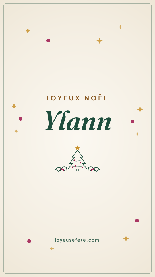 Image « Joyeux Noël Ylann » au format story