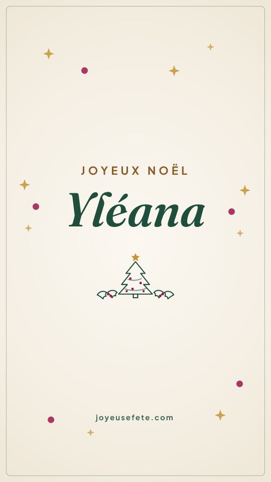 Image « Joyeux Noël Yléana » au format story
