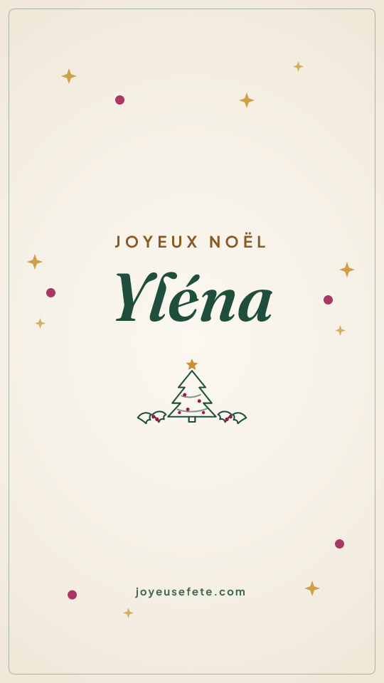 Image « Joyeux Noël Yléna » au format story