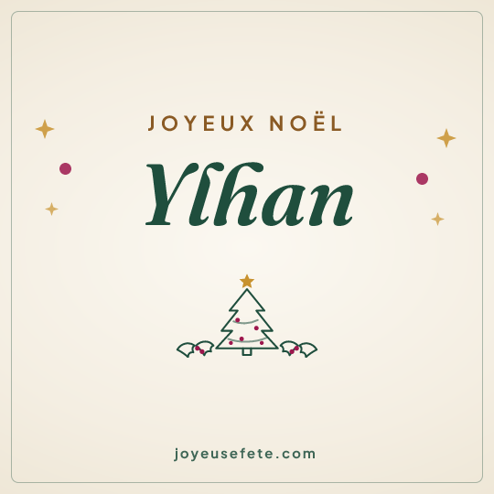 Image carrée « Joyeux Noël Ylhan » pour WhatsApp