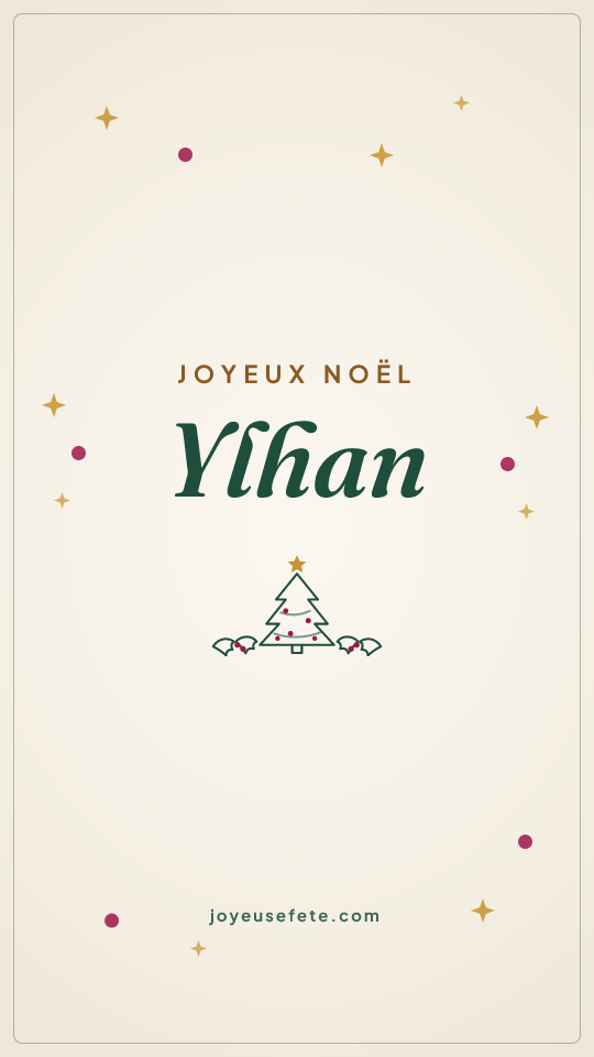 Image « Joyeux Noël Ylhan » au format story