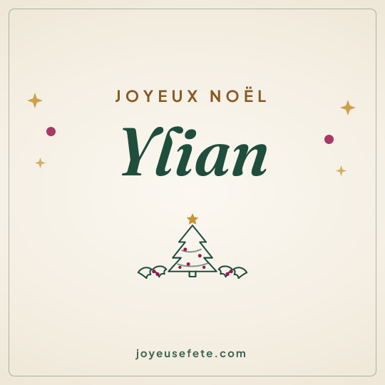 Image carrée « Joyeux Noël Ylian » pour WhatsApp