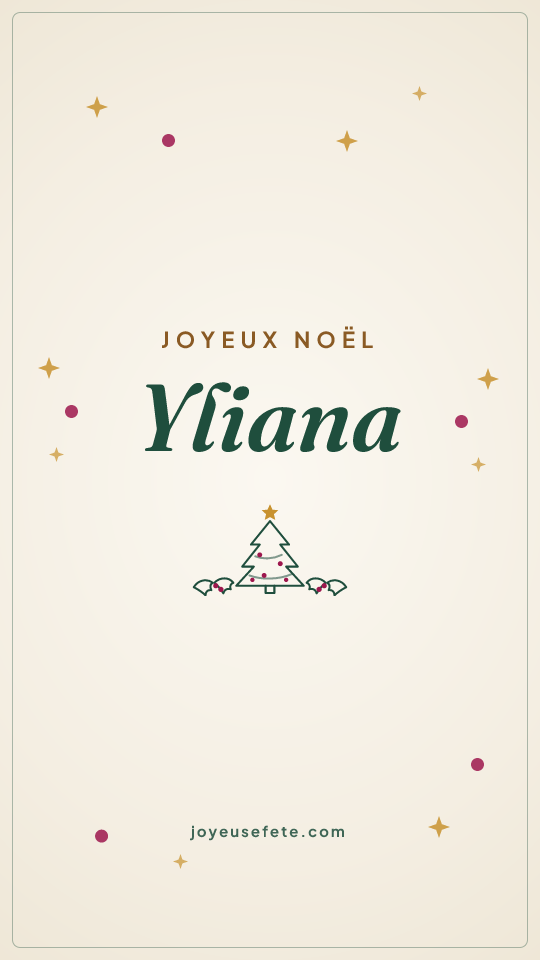 Image « Joyeux Noël Yliana » au format story