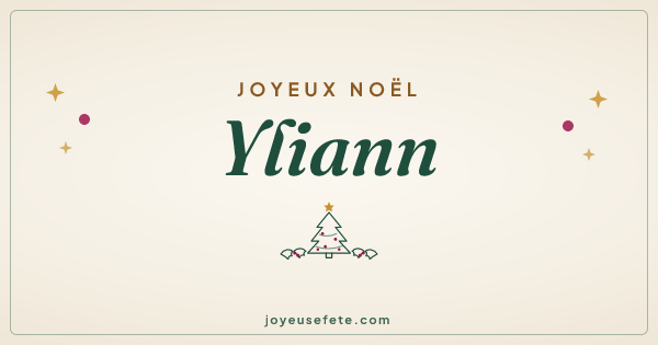 Image « Joyeux Noël Yliann » au format large