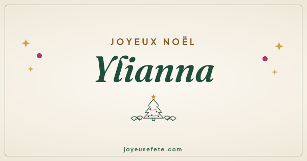 Image « Joyeux Noël Ylianna » au format large