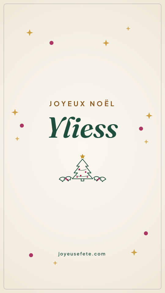 Image « Joyeux Noël Yliess » au format story