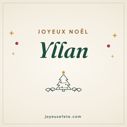 Image carrée « Joyeux Noël Yllan » pour WhatsApp