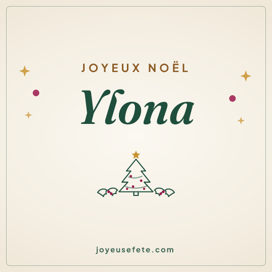 Image carrée « Joyeux Noël Ylona » pour WhatsApp