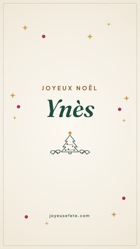 Image « Joyeux Noël Ynès » au format story