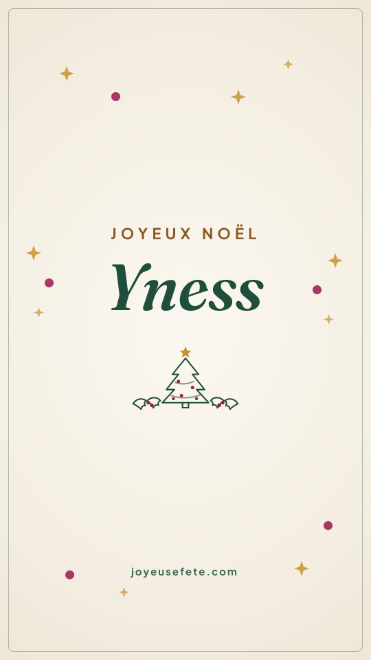 Image « Joyeux Noël Yness » au format story