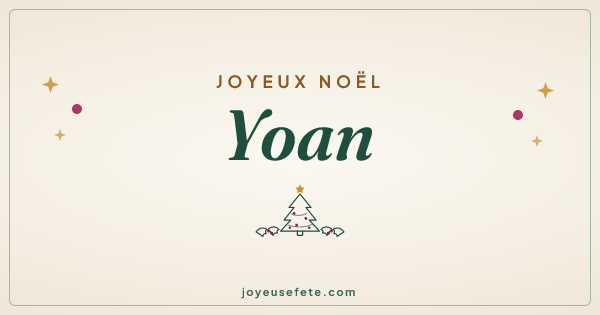 Image « Joyeux Noël Yoan » au format large