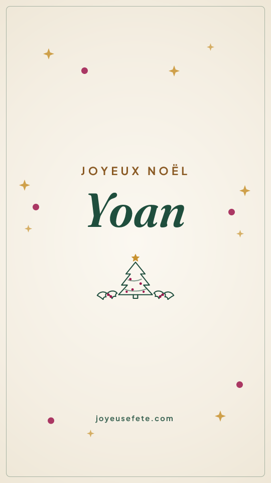 Image « Joyeux Noël Yoan » au format story
