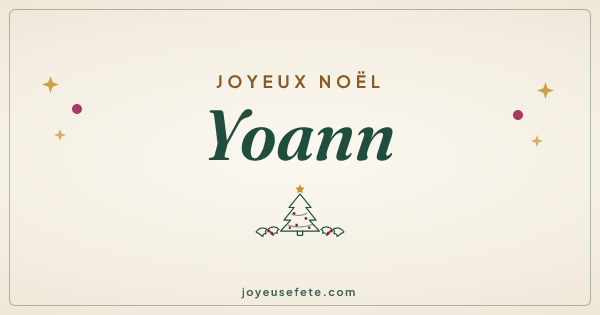 Image « Joyeux Noël Yoann » au format large