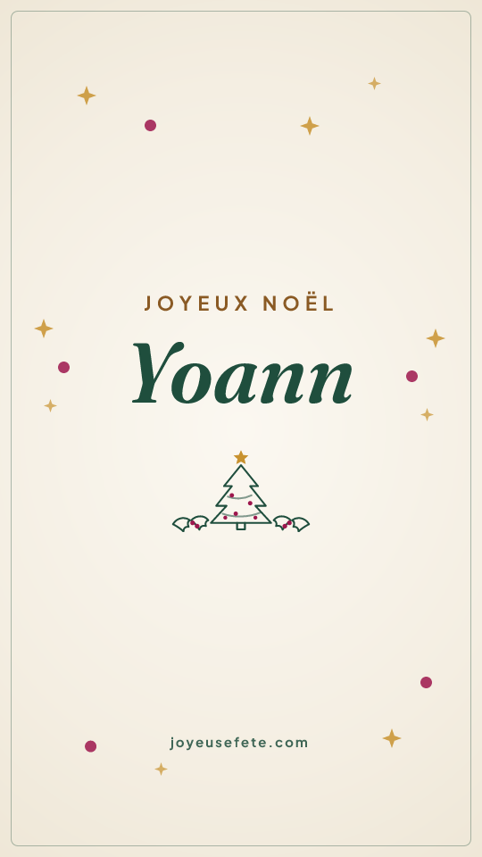 Image « Joyeux Noël Yoann » au format story