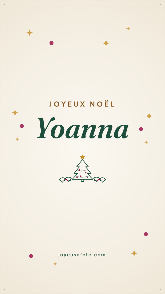 Image « Joyeux Noël Yoanna » au format story