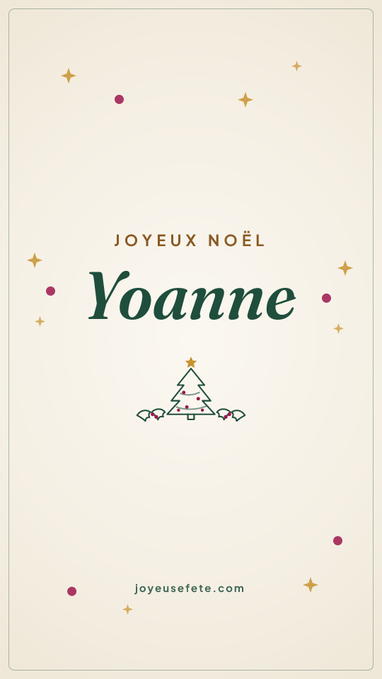 Image « Joyeux Noël Yoanne » au format story