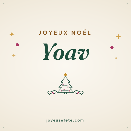 Image carrée « Joyeux Noël Yoav » pour WhatsApp