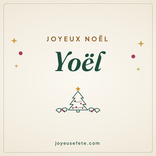 Image carrée « Joyeux Noël Yoël » pour WhatsApp