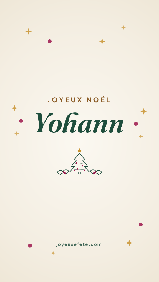 Image « Joyeux Noël Yohann » au format story