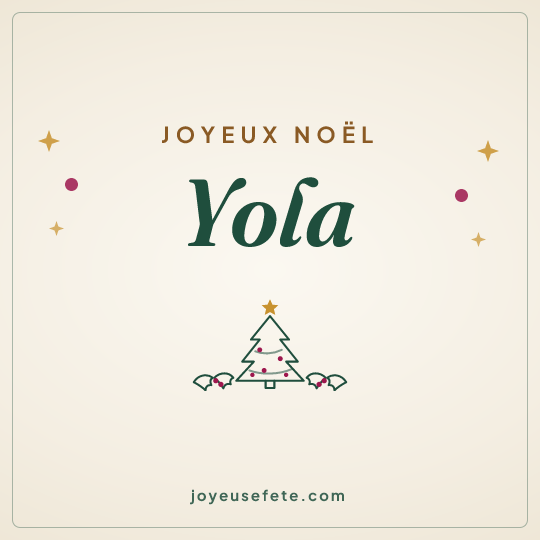 Image carrée « Joyeux Noël Yola » pour WhatsApp