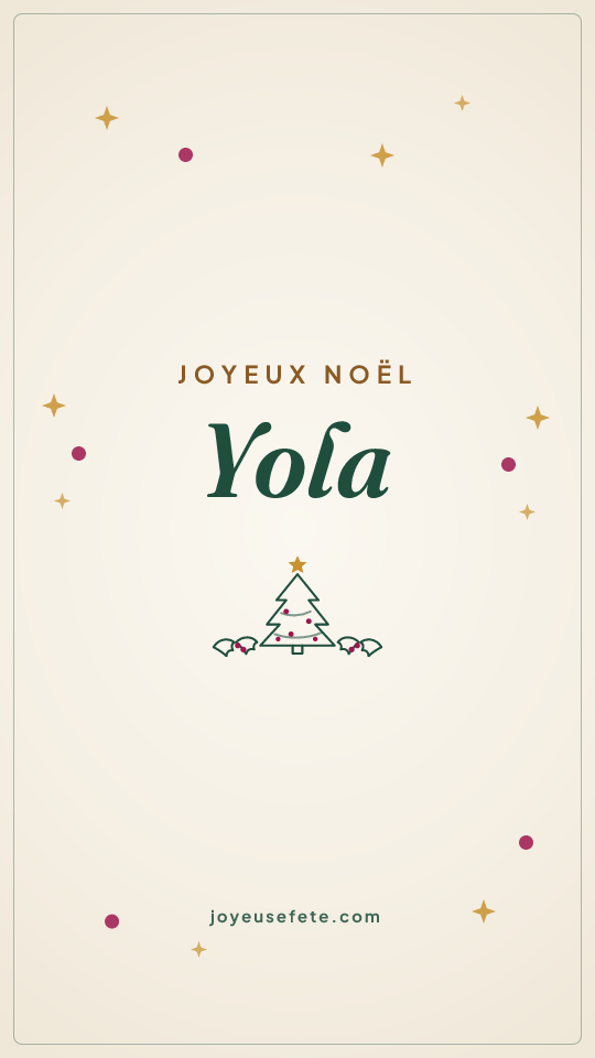 Image « Joyeux Noël Yola » au format story