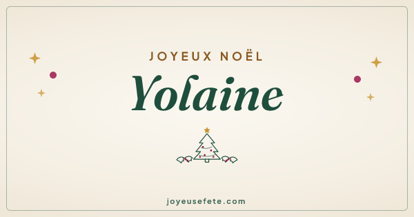 Image « Joyeux Noël Yolaine » au format large