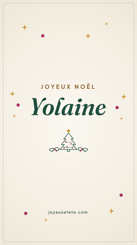Image « Joyeux Noël Yolaine » au format story