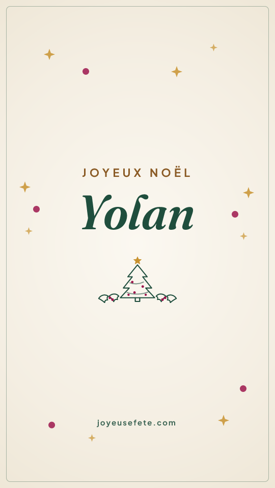 Image « Joyeux Noël Yolan » au format story